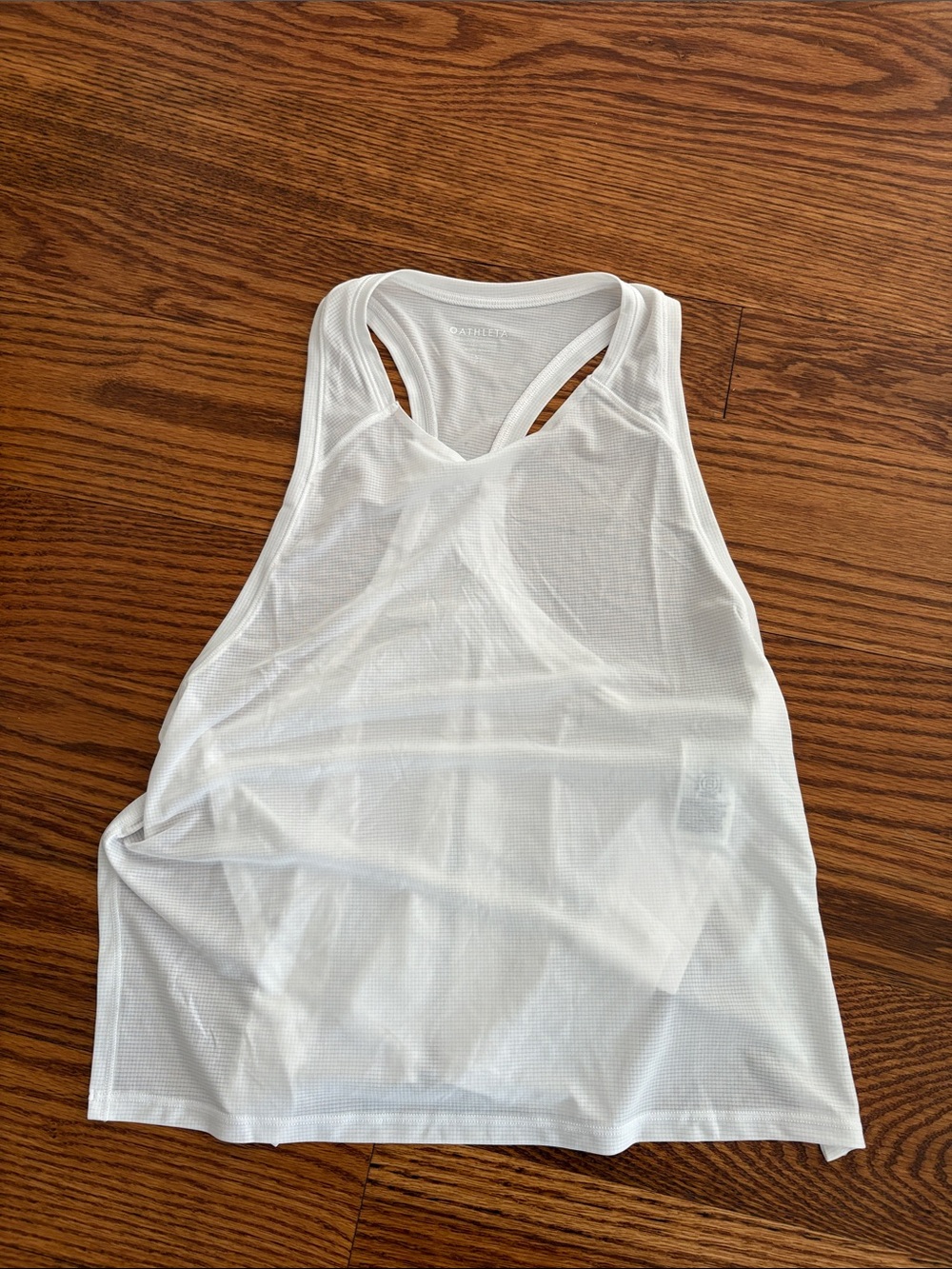 NWT Athleta grid knit singlet top white small S